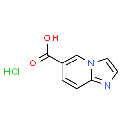 ChemSpider 2D Image | Imidazo[1,2-a]pyridine-6-carboxylic acid hydrochloride | C8H7ClN2O2