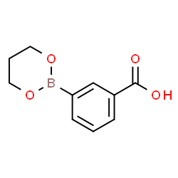 ChemSpider 2D Image | 3-(1,3,2-Dioxaborinan-2-yl)benzoic acid | C10H11BO4