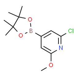 ChemSpider 2D Image | 2-Chloro-6-methoxy-4-(4,4,5,5-tetramethyl-1,3,2-dioxaborolan-2-yl)pyridine | C12H17BClNO3