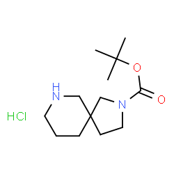ChemSpider 2D Image | tert-butyl 2,7-diazaspiro[4.5]decane-2-carboxylate hydrochloride | C13H25ClN2O2