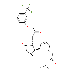 ChemSpider 2D Image | Isopropyl (5Z)-7-[(1R,2R,3R,5S)-3,5-dihydroxy-2-{3-oxo-4-[3-(trifluoromethyl)phenoxy]-1-buten-1-yl}cyclopentyl]-5-heptenoate | C26H33F3O6