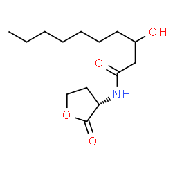 ChemSpider 2D Image | 3-Hydroxy-N-[(3S)-2-oxotetrahydro-3-furanyl]decanamide | C14H25NO4