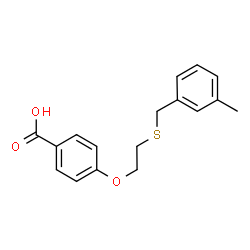 ChemSpider 2D Image | 4-{2-[(3-Methylbenzyl)sulfanyl]ethoxy}benzoic acid | C17H18O3S