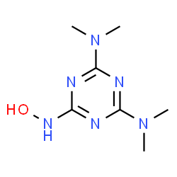 ChemSpider 2D Image | N~6~-Hydroxy-N~2~,N~2~,N~4~,N~4~-tetramethyl-1,3,5-triazine-2,4,6-triamine | C7H14N6O