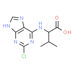 ChemSpider 2D Image | N-(2-Chloro-1H-purin-6-yl)valine | C10H12ClN5O2