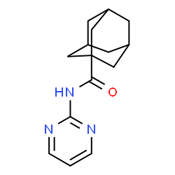 ChemSpider 2D Image | N-(2-Pyrimidinyl)-1-adamantanecarboxamide | C15H19N3O