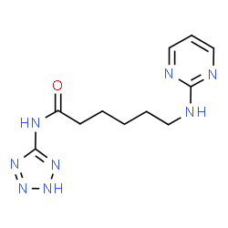 ChemSpider 2D Image | 6-(2-Pyrimidinylamino)-N-(1H-tetrazol-5-yl)hexanamide | C11H16N8O