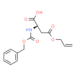 ChemSpider 2D Image | (2S)-4-(Allyloxy)-2-{[(benzyloxy)carbonyl]amino}-4-oxobutanoic acid | C15H17NO6