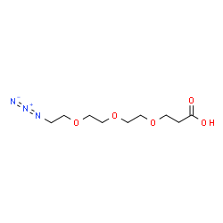 ChemSpider 2D Image | 3-{2-[2-(2-Azidoethoxy)ethoxy]ethoxy}propanoic acid | C9H17N3O5