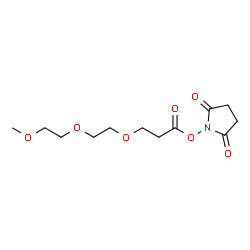 ChemSpider 2D Image | 1-({3-[2-(2-Methoxyethoxy)ethoxy]propanoyl}oxy)-2,5-pyrrolidinedione | C12H19NO7