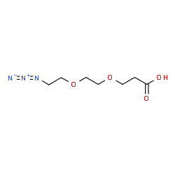 ChemSpider 2D Image | 3-[2-(2-Azidoethoxy)ethoxy]propanoic acid | C7H13N3O4