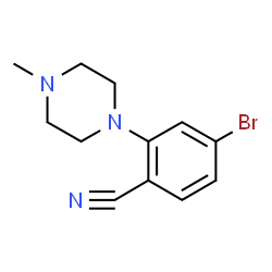 ChemSpider 2D Image | 4-Bromo-2-(4-methyl-1-piperazinyl)benzonitrile | C12H14BrN3