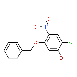 ChemSpider 2D Image | 1-(Benzyloxy)-5-bromo-4-chloro-2-nitrobenzene | C13H9BrClNO3