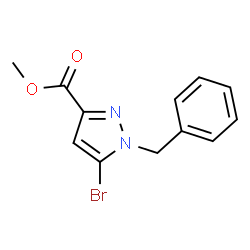 ChemSpider 2D Image | Methyl 1-benzyl-5-bromo-1H-pyrazole-3-carboxylate | C12H11BrN2O2
