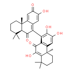 ChemSpider 2D Image | 13-Hydroxy-7-(6,12,13-trihydroxy-7-oxopodocarpa-5,8,11,13-tetraen-14-yl)podocarpa-7,9(11),13-triene-6,12-dione | C34H38O7