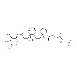 ChemSpider 2D Image | 3-(beta-L-Arabinopyranosyloxy)-19-hydroxyergosta-5,24(28)-dien-25-yl acetate | C35H56O8