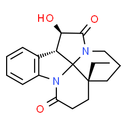 ChemSpider 2D Image | (5R,5aS,12aR)-12a-Ethyl-5-hydroxy-1,2,3,5,5a,11,12,12a-octahydro-4H,10H-3a,9b-diazaindeno[7,1-jk]fluorene-4,10-dione | C19H22N2O3