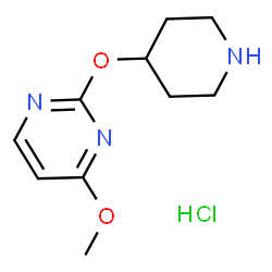 ChemSpider 2D Image | 4-Methoxy-2-(piperidin-4-yloxy)pyrimidine hydrochloride | C10H16ClN3O2