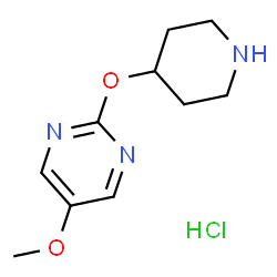 ChemSpider 2D Image | 5-Methoxy-2-(piperidin-4-yloxy)pyrimidine hydrochloride | C10H16ClN3O2