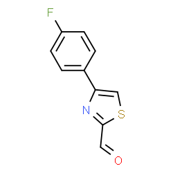 ChemSpider 2D Image | 4-(4-Fluorophenyl)thiazole-2-carbaldehyde | C10H6FNOS