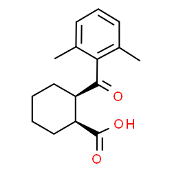 ChemSpider 2D Image | (1S,2R)-2-(2,6-Dimethylbenzoyl)cyclohexanecarboxylic acid | C16H20O3