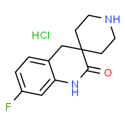 ChemSpider 2D Image | 7'-Fluoro-1'H-spiro[piperidine-4,3'-quinolin]-2'(4'H)-one hydrochloride | C13H16ClFN2O