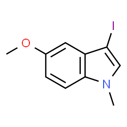 ChemSpider 2D Image | 3-Iodo-5-methoxy-1-methyl-1H-indole | C10H10INO