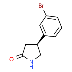 ChemSpider 2D Image | (4S)-4-(3-Bromophenyl)-2-pyrrolidinone | C10H10BrNO