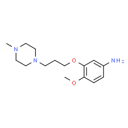 ChemSpider 2D Image | 4-METHOXY-3-(3-(4-METHYLPIPERAZIN-1-YL)PROPOXY)ANILINE | C15H25N3O2
