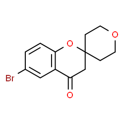 ChemSpider 2D Image | 6-BROMO-2',3',5',6'-TETRAHYDROSPIRO[CHROMAN-2,4'-PYRAN]-4-ONE | C13H13BrO3