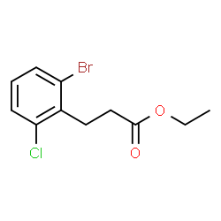 ChemSpider 2D Image | Ethyl 3-(2-bromo-6-chlorophenyl)propanoate | C11H12BrClO2