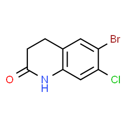 ChemSpider 2D Image | 6-Bromo-7-chloro-3,4-dihydro-2(1H)-quinolinone | C9H7BrClNO