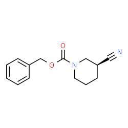 ChemSpider 2D Image | Benzyl (3S)-3-cyano-1-piperidinecarboxylate | C14H16N2O2