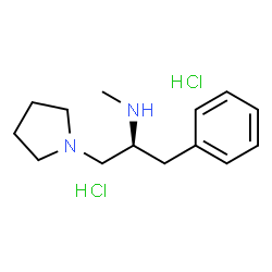 ChemSpider 2D Image | (2S)-N-Methyl-1-phenyl-3-(1-pyrrolidinyl)-2-propanamine dihydrochloride | C14H24Cl2N2