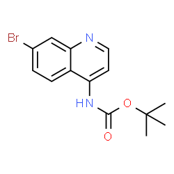 ChemSpider 2D Image | tert-Butyl (7-bromoquinolin-4-yl)carbamate | C14H15BrN2O2