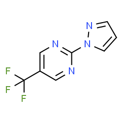 ChemSpider 2D Image | 2-(1H-Pyrazol-1-yl)-5-(trifluoromethyl)pyrimidine | C8H5F3N4