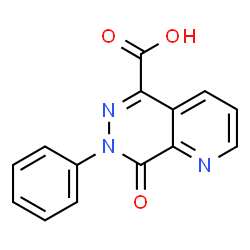 ChemSpider 2D Image | 8-Oxo-7-phenyl-7,8-dihydropyrido[2,3-d]pyridazine-5-carboxylic acid | C14H9N3O3
