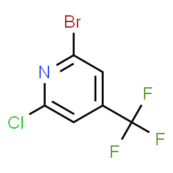 ChemSpider 2D Image | 2-Bromo-6-chloro-4-(trifluoromethyl)pyridine | C6H2BrClF3N