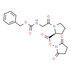 ChemSpider 2D Image | 2,5-Dioxo-1-pyrrolidinyl N-[(benzyloxy)carbonyl]glycyl-L-prolinate | C19H21N3O7