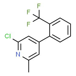 ChemSpider 2D Image | 2-Chloro-6-methyl-4-[2-(trifluoromethyl)phenyl]pyridine | C13H9ClF3N