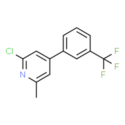 ChemSpider 2D Image | 2-Chloro-6-methyl-4-[3-(trifluoromethyl)phenyl]pyridine | C13H9ClF3N