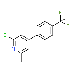 ChemSpider 2D Image | 2-Chloro-6-methyl-4-[4-(trifluoromethyl)phenyl]pyridine | C13H9ClF3N