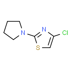 ChemSpider 2D Image | 4-Chloro-2-(1-pyrrolidinyl)-1,3-thiazole | C7H9ClN2S