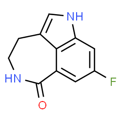 ChemSpider 2D Image | 8-fluoro-1,3,4,5-tetrahydro-azepino[5,4,3-cd]indol-6-one | C11H9FN2O