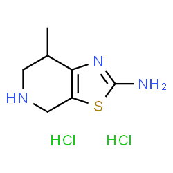 ChemSpider 2D Image | 7-Methyl-4,5,6,7-tetrahydro[1,3]thiazolo[5,4-c]pyridin-2-amine dihydrochloride | C7H13Cl2N3S