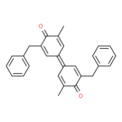 ChemSpider 2D Image | (1E)-3,3'-Dibenzyl-5,5'-dimethyl-1,1'-bi(2,5-cyclohexadien-1-ylidene)-4,4'-dione | C28H24O2