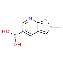 ChemSpider 2D Image | (2-Methyl-2H-pyrazolo[3,4-b]pyridin-5-yl)boronic acid | C7H8BN3O2