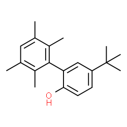 ChemSpider 2D Image | 2',3',5',6'-Tetramethyl-5-(2-methyl-2-propanyl)-2-biphenylol | C20H26O