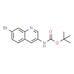 ChemSpider 2D Image | tert-Butyl (7-bromoquinolin-3-yl)carbamate | C14H15BrN2O2