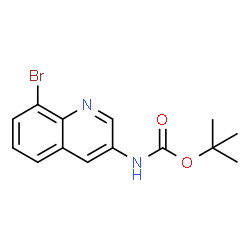 ChemSpider 2D Image | tert-Butyl (8-bromoquinolin-3-yl)carbamate | C14H15BrN2O2